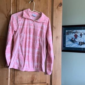 Columbia pink fleece top Size large
